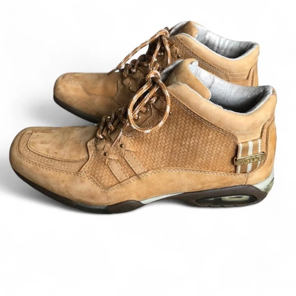 Impulse Men’s Casual Shoes Tan Leather Size 7.5 M Comfortable Lace Up